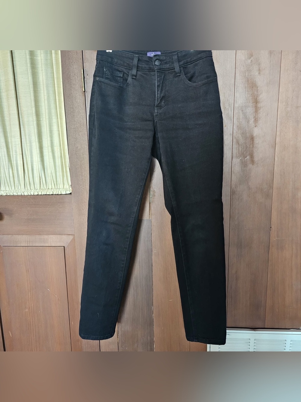 NYDJ Black Straight-Leg Jeans
